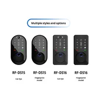 Système de verrouillage de porte en alliage d'aluminium Tuya WiFi avec caméra 100 capacité d'empreintes digitales porte en bois Compatible pour les hôtels