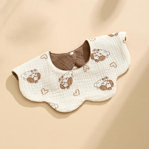 ผ้ากันเปื้อนเด็ก, ผ้ากันเปื้อนผ้าฝ้ายแท้สำหรับทารกแรกเกิด, ผ้ากันเปื้อนกันน้ำสำหรับการรับประทานอาหาร, ป้องกันการสำลักสำหรับเด็กชายและเด็กหญิง - Product Image 4