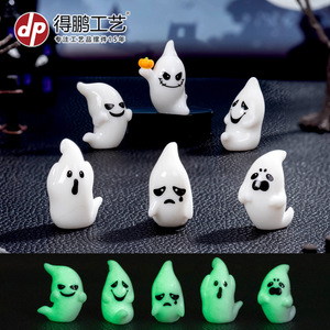 Miniaturas de Fantasmas Brillantes en la Oscuridad para Halloween, Manualidades de Resina, Decoraciones DIY, Adornos de Escritorio, Uso en Interiores - Product Image 5