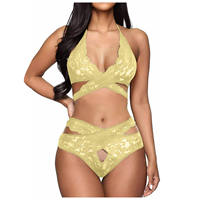 Vente en gros de lingerie en dentelle sexy pour femmes matures, lingerie de la Saint-Valentin 2025, sous-vêtements pour femmes