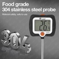 Thermomètre de cuisine numérique étanche rechargeable Livraison rapide Thermomètre à viande électronique pour steak en plastique durable fabriqué au four
