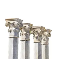 Äußere Naturstein säulen Dekorative weiße Marmorsäule und römische Säule