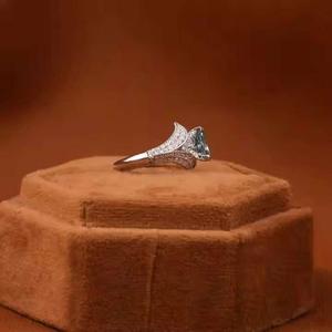Brilliant Cut Moissanite <b>Diamond</b> <b>Ring</b> 925 Sterling Silver Lab Grown <b>Diamond</b> Wedding Jewelry - Product Image 3