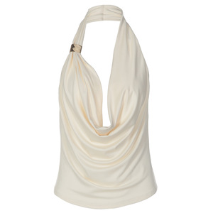 Vente chaude européenne et américaine : Nouvelle mode automne-hiver, Vêtements pour femmes en gros, Petit débardeur sexy dos nu à col licou de couleur unie - Product Image 5