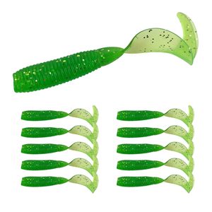 Señuelo de Pesca Suave de Plástico PVC en Espiral de 35mm, 50mm, 70mm, 5 Colores, Señuelo de Natación Suave, Señuelo de Pesca Suave Empaquetado, OEM Aceptable - Product Image 1