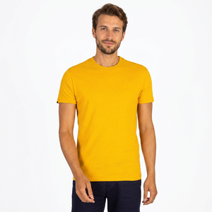 Camiseta de Manga Corta para Hombre, Cuello Redondo, Corte Regular, Tela Jersey de Algodón/Poliéster, Lisa, Antiarrugas, Transpirable, Antipilling, Casual - Product Image 1