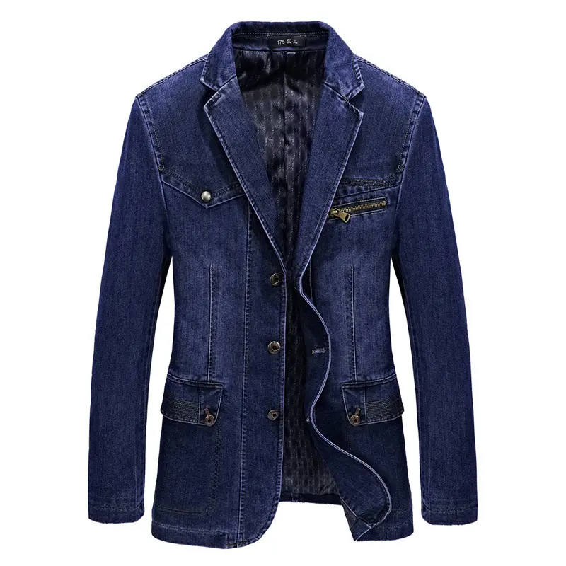 2024 New Arrivals Denim Jacket Men Spring Blazer Suit Jacket Mens Business Leisure Suits Male Jeans Coat