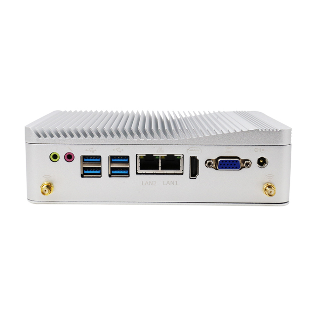 New Intel Core I3-7100U/i3-8130U Industrial Mini PC Dual Core 2x2.5G RJ45 LAN 6xRS232 COM Fanless DDR4 Max 32GB