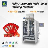 Sachets en film plastique alimentaire multi-voies automatiques à 4 soudures latérales, sachets en aluminium pour sauce tomate, ketchup, liquides chimiques, remplissage de 1 à 20 g