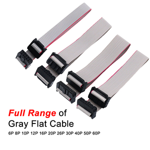 工厂定制 FC 16P IDC 灰色扁平带状电缆，带 2*8P 2.54mm 间距 100mm 电线，适用于电子设备 LED 屏幕 PCB - Product Image 2