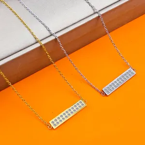Han edition set auger a long necklace female contracted fashion titanium steel necklaces