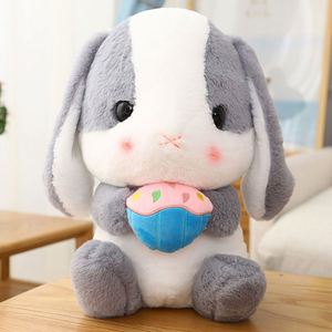 ตุ๊กตากระต่ายปักลายขนาดใหญ่ น่ารัก นุ่มนิ่ม ของเล่นตุ๊กตาขนนุ่มแบบถ่วงน้ำหนัก หูยาว นุ่มพิเศษ ไส้ใยฝ้าย PP บรรเทาความเครียด ยอดเยี่ยม - Product Image 5
