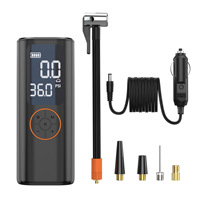 Compresseur d'air électrique rechargeable portable ABS 4500mAh pour pneus de voiture, matelas, 150PSI, mini gonfleur, affichage numérique automatique