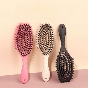 Cepillo de peinado de alta calidad Cepillo de <span class=keywords><strong>pelo</strong></span> de cerdas de jabalí Dientes Mejor cuidado del cabello Cepillo de <span class=keywords><strong>pelo</strong></span> de ventilación profesional - Product Image 5