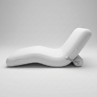 Transat gonflable ergonomique en forme de S, fin, confortable et léger, avec anneaux en D pour ancrage sur la plage ou comme île flottante en mer ou en piscine