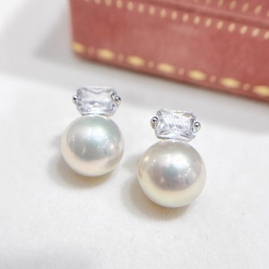 22632 Argent S925 Accessoires DIY pour perles, Boucle d'oreille simple et tendance avec perles de 9-13 mm pour boucles d'oreilles à tige, Support vide inclus - Product Image 3