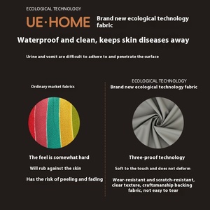 Canapé-lit pour animaux de compagnie sans poils, imperméable, détachable, lavable, de qualité supérieure, avec tapis de couchage en tissu anti-griffes pour chat - Product Image 6