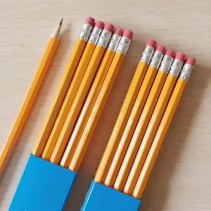 OEM Hotsale鉛筆木製鉛筆消しゴム付き鉛筆消しゴム付き鉛筆