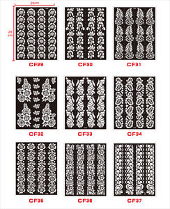 Pegatinas de <span class=keywords><strong>tatuajes</strong></span> de henna con diseño de <span class=keywords><strong>flores</strong></span>, plantillas personalizadas para pulseras, pegatinas de <span class=keywords><strong>tatuajes</strong></span> de henna temporales con diseños adhesivos para el cuerpo - Product Image 3
