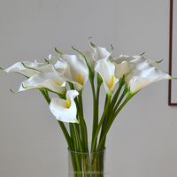 Fleurs artificielles de lys calla en EVA de haute qualité, aspect réaliste, lys calla blancs pour mariage, fête, décoration de la maison