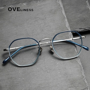 Gafas de acetato de titanio para hombre y mujer, anteojos con montura <span class=keywords><strong>Retro</strong></span> y cuadrada, graduadas, para miopía, 2023 - Product Image 1