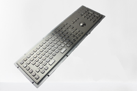 Clavier d'ordinateur standard à 106 touches, claviers industriels en métal avec souris à boule de défilement
