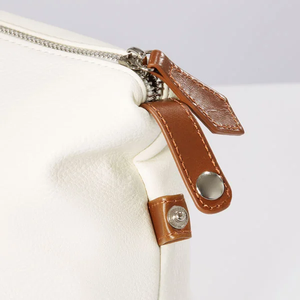 Bolsa de <span class=keywords><strong>Maquillaje</strong></span> de Cuero Personalizada, Ecológica, al por Mayor, con Cierre, Portátil, para Viajes, Cosméticos, para Chicas - Product Image 5