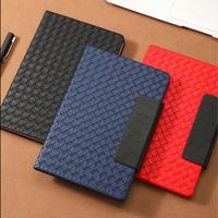 Carnet en PU tissé avec boucle magnétique, couverture rigide personnalisée en relief, carnet de notes vintage pour les réunions d'affaires quotidiennes