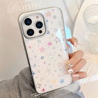 Dopamine-Étoiles Dorure Coque de téléphone pour Iphone16 16pm plus pro 15 15pm plus pro 14pm plus pro 14 13 13pm 13pro 12 11 Coque en époxy