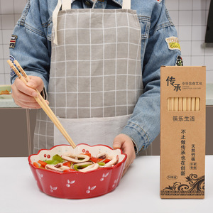 Juego de palillos de bambú, 10 pares, 24 cm, en caja, para uso doméstico - Product Image 3