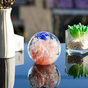 Bola de Cristal Soplada a Mano con Diseño de Ola Oceánica, Figura Decorativa para el Hogar, Pisapapeles Coleccionable, Regalo para Exhibición en Estantes de Oficina - Product Image 5