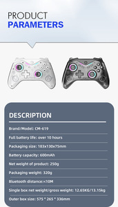 IOS <span class=keywords><strong>Android</strong></span> Steam inalámbrico para controlador <span class=keywords><strong>Bluetooth</strong></span> Switch Game Joystick con vibración de seis ejes y carcasa frontal magnética - Product Image 6