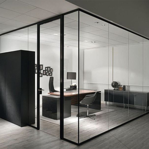 Partition de bureau en verre sans cadre, mur de partition en verre, diviseur de verre transparent pour le bureau - Product Image 2