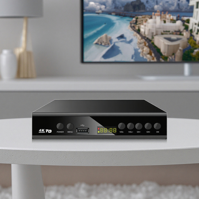 MeeCast HD Digital TV Set-Top Box DVB-T2 Receiver with H.264 1080p WiFi Free-to-Air IP TV Multi-language Support Dvbt2 US/EU