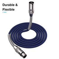 Câble audio XLR professionnel de haute qualité, 3 broches, gaine en nylon tressé, mâle-femelle, pour microphone et haut-parleur, pour amplificateur et mixeur