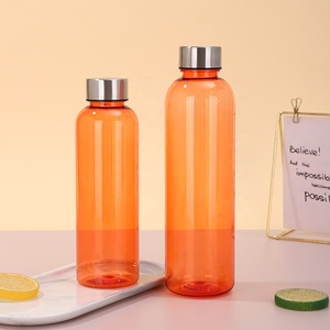 Botella de Agua Reutilizable de Plástico Transparente, Única, con Tapa de Rosca de Acero Inoxidable, a Prueba de Fugas, Libre de BPA, <span class=keywords><strong>para</strong></span> Gimnasio, Entrenamiento, Viajes - Product Image 6