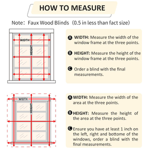 Persianas Venecianas de PVC con Aspecto de Madera, Material Nuevo, Inalámbricas, de 5 cm de Ancho - Product Image 5