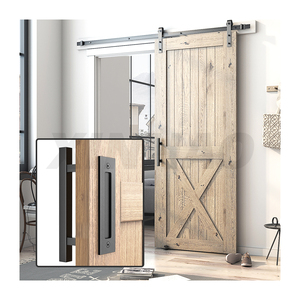 Skysen Matte Đen trượt Barn Door phần cứng xử lý cho đôi bên phù hợp với cho cửa gỗ Barn Door xử lý - Product Image 6