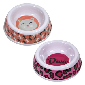 Bol pour animaux de compagnie en mélamine à imprimé léopard, base antidérapante, plat d'alimentation pour <span class=keywords><strong>chat</strong></span> et chien S/M/L - Product Image 1