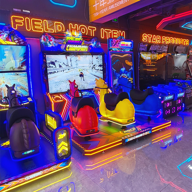 HD Screen Dynamic Horse Racing Arcade Game Equipment Virtual Horse Racing Competition Simulator
