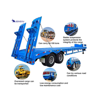 Offre Spéciale 3 essieux 4 essieux 40 tonnes lit bas garçon semi remorques à vendre 3 essieux conteneur châssis chargeur lowbed camion remorque
