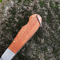 Couteau de greffage Gander de haute qualité, lame en acier inoxydable, manche en bois, couteau à champignons