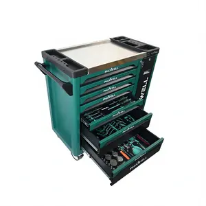 多功能重型工具铁柜车间7拉手-工具套装托盘储物箱加厚工具箱工具车