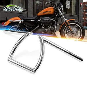 RACEPRO sürükle gidon 1 "Z barlar 8-3/4" artış motosiklet gidonu için Harley Honda Suzuki Yamaha Bobber Chopper cafe Racer