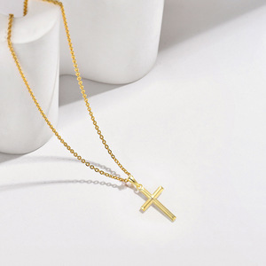 Collana a croce classica collana a croce 925 <span class=keywords><strong>in</strong></span> <span class=keywords><strong>argento</strong></span> Sterling da donna collana a croce da <span class=keywords><strong>uomo</strong></span> - Product Image 2