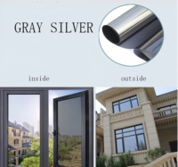 Film d'Isolation Thermique et de Protection de l'Intimité pour Bâtiment, Film Miroir Argenté Réfléchissant Décoratif pour Vitrages et Fenêtres