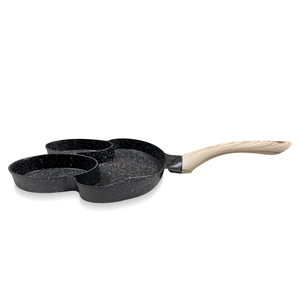 Poêle à griller RAF R.2550 19CM en aluminium à trois sections, surface noire mouchetée, poignée effet bois, pour cuisson au gaz <span class=keywords><strong>et</strong></span> à <span class=keywords><strong>induction</strong></span> - Product Image 3