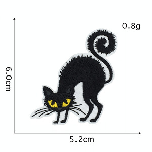Nuevo parche bordado <span class=keywords><strong>de</strong></span> murciélago <span class=keywords><strong>de</strong></span> bruja <span class=keywords><strong>de</strong></span> Halloween, parche <span class=keywords><strong>de</strong></span> terror <span class=keywords><strong>de</strong></span> calabaza para accesorios decorativos - Product Image 4