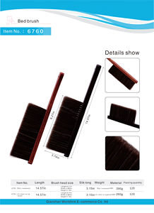 Eco-Friendly Hand Broom & Dust Brush with Steel Handle and Nylon Bristles for Counter <b>Bench</b> Car Furniture Bed - Product Image 2