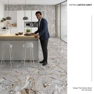 Azulejos de Porcelana Brillante para Interiores Modernos, 600x1200mm, Superficie Antibacteriana para Paredes y Pisos de Salas de Estar - Product Image 5